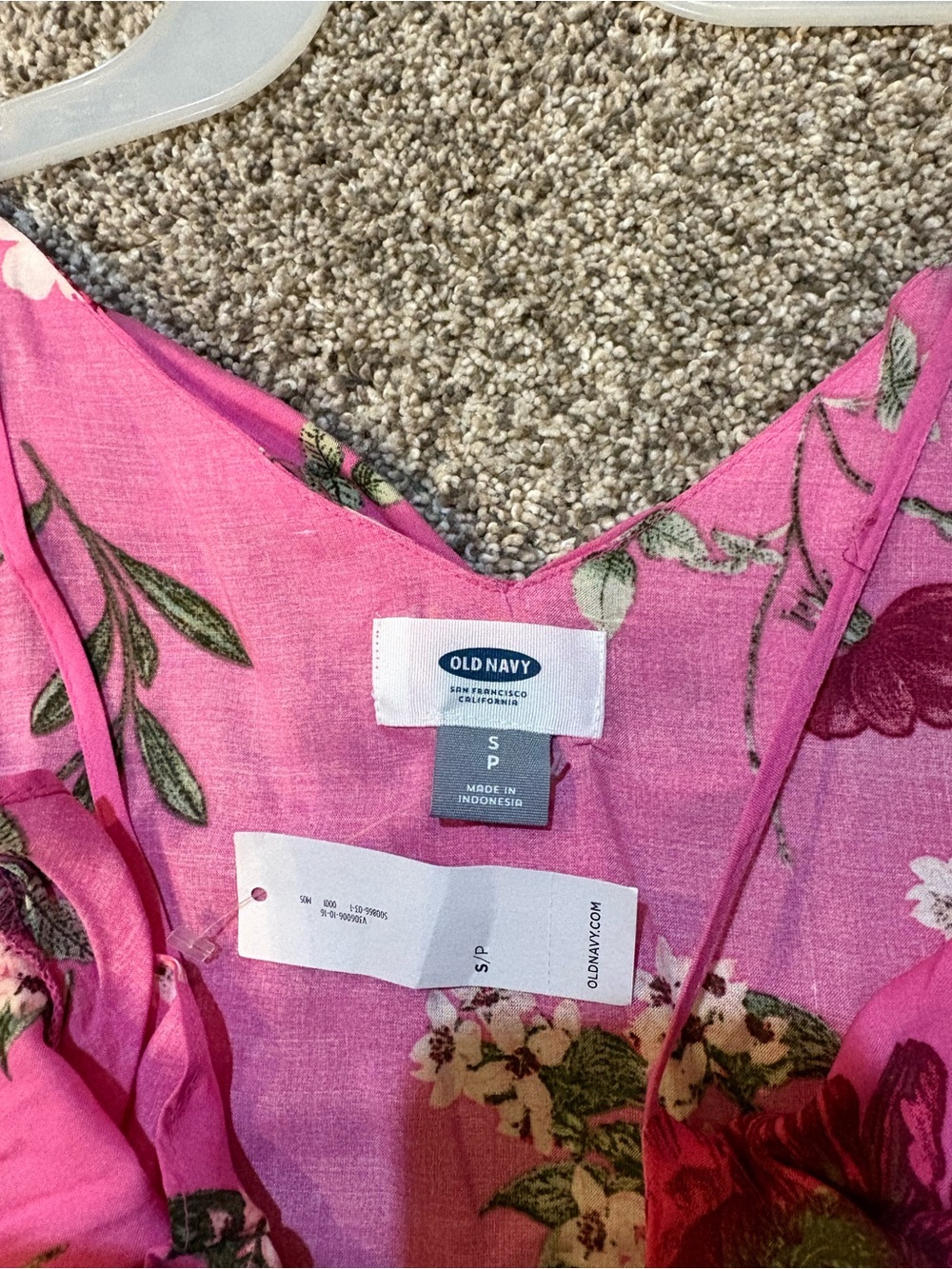 Old Navy Pink Floral Cami Tank - Picture 2 of 3